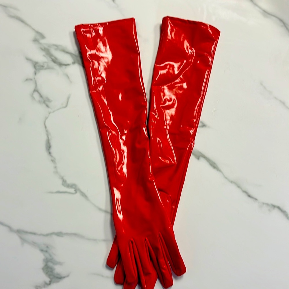 Red leather IV Park Gloves